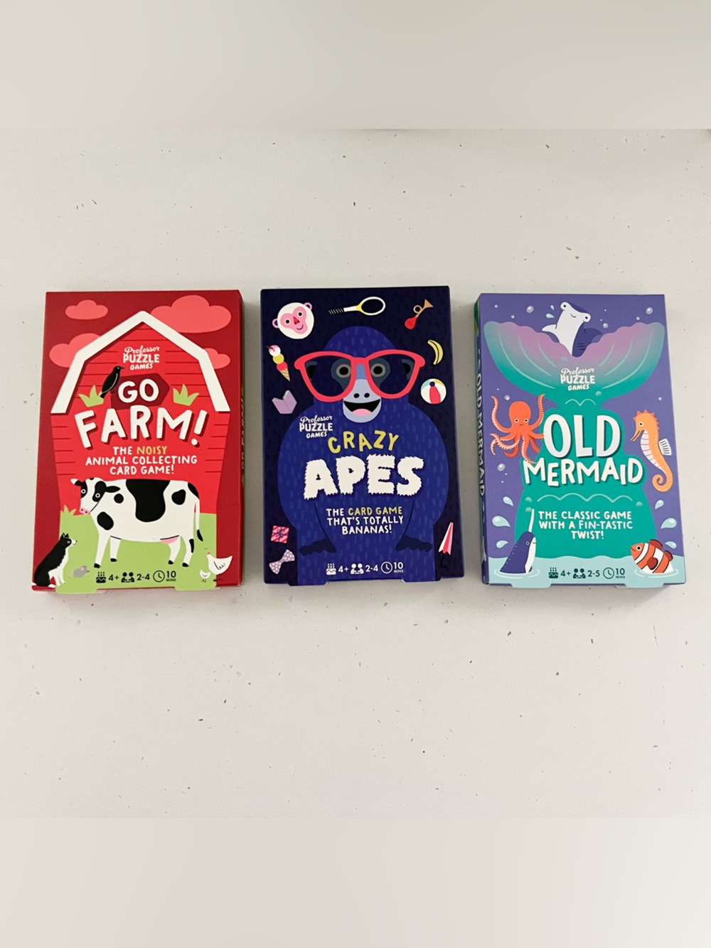 Set of 3 Kids Card Games